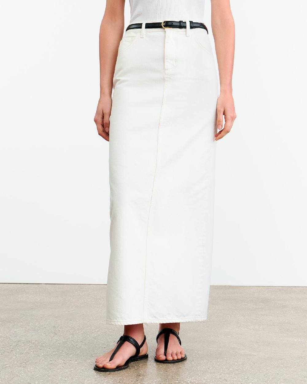 Nili Lotan OZZY DENIM SKIRT CREAM