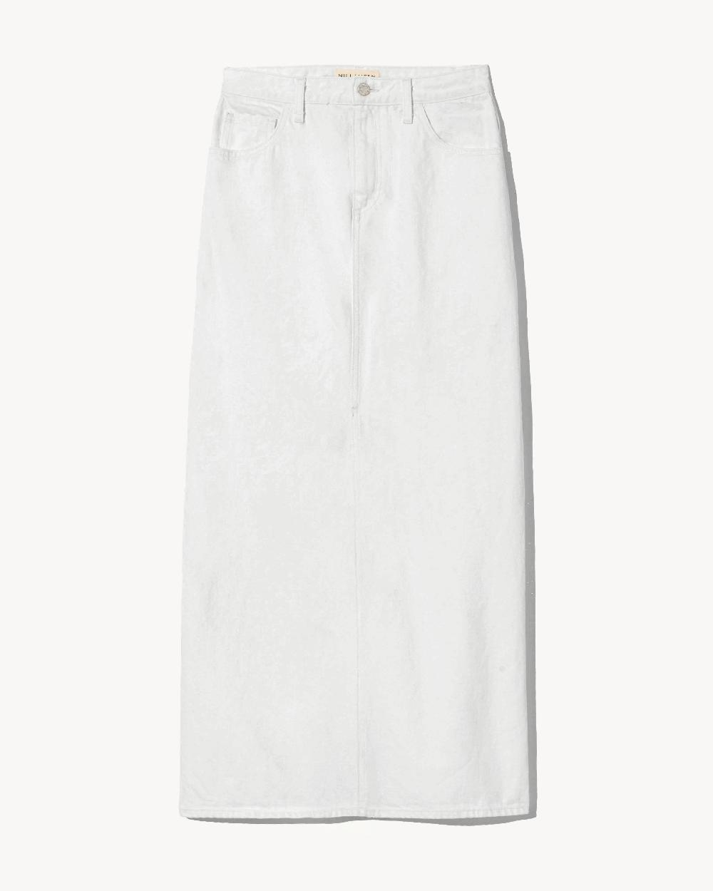 nili lotan OZZY DENIM SKIRT CREAM