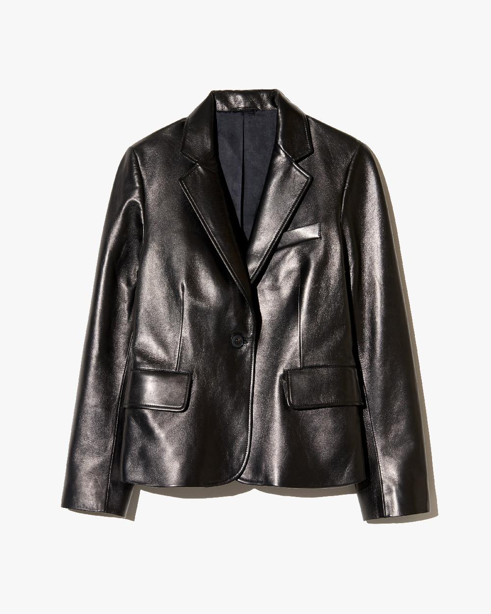 nili lotan PASCALE LEATHER JACKET BLACK