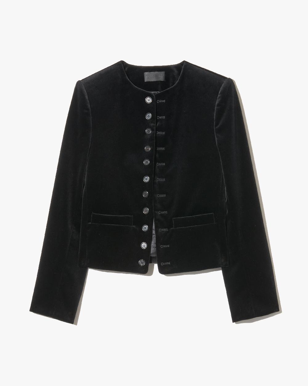 nili lotan PATTI VELVET SHORT JACKET BLACK