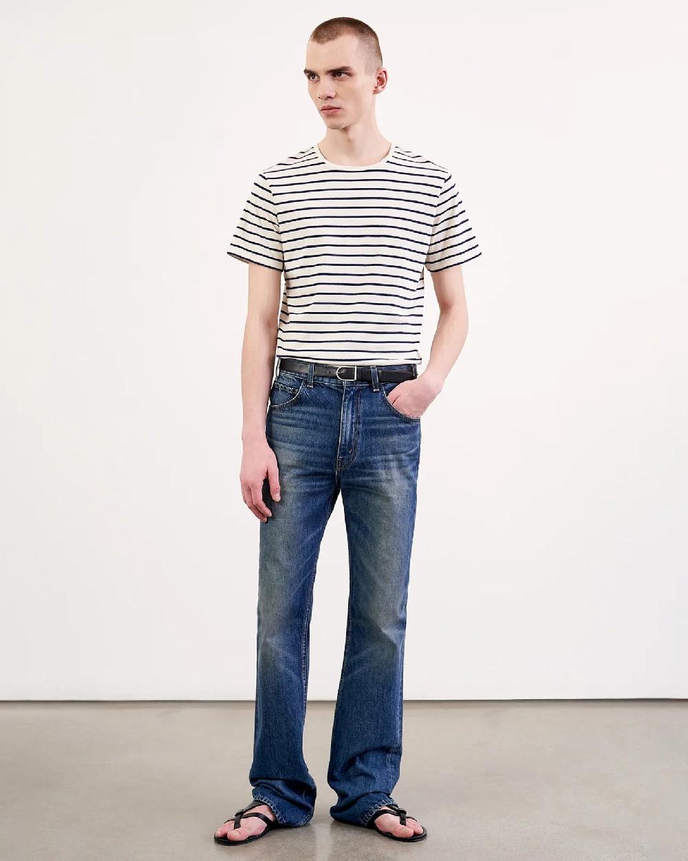 Nili Lotan PIERRE TEE NAVY/IVORY STRIPE