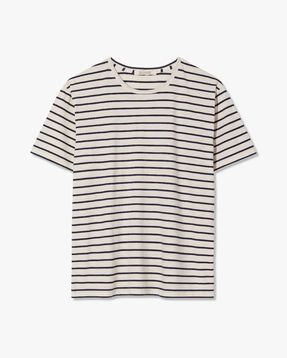 nili lotan PIERRE TEE NAVY/IVORY STRIPE