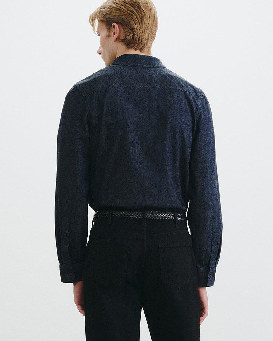 Nili Lotan RAINIER DENIM SHIRT INDIGO RINSE
