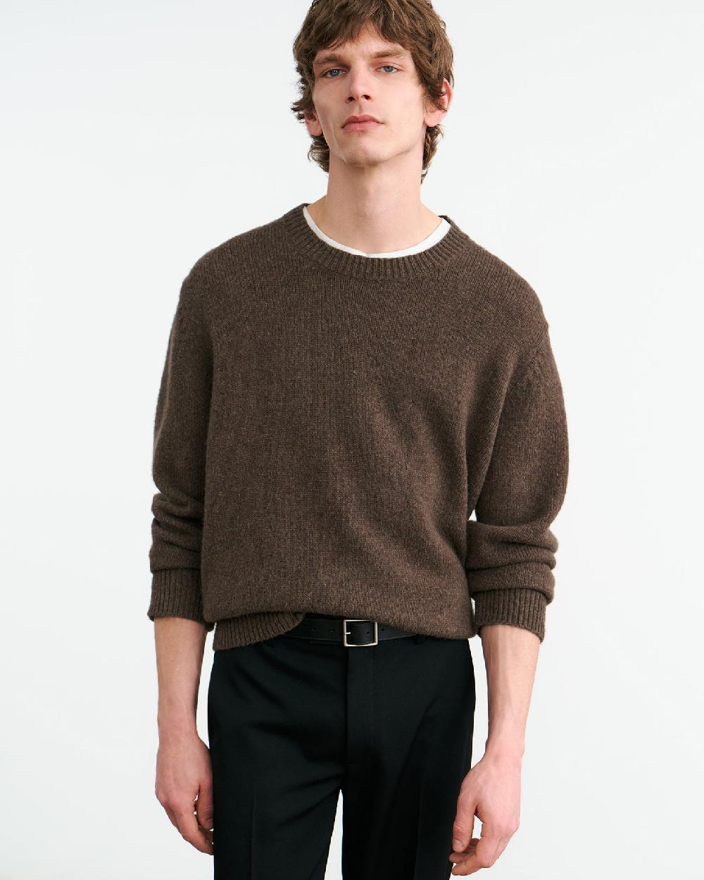 Nili Lotan RAMONE SWEATER OLIVE MELANGE