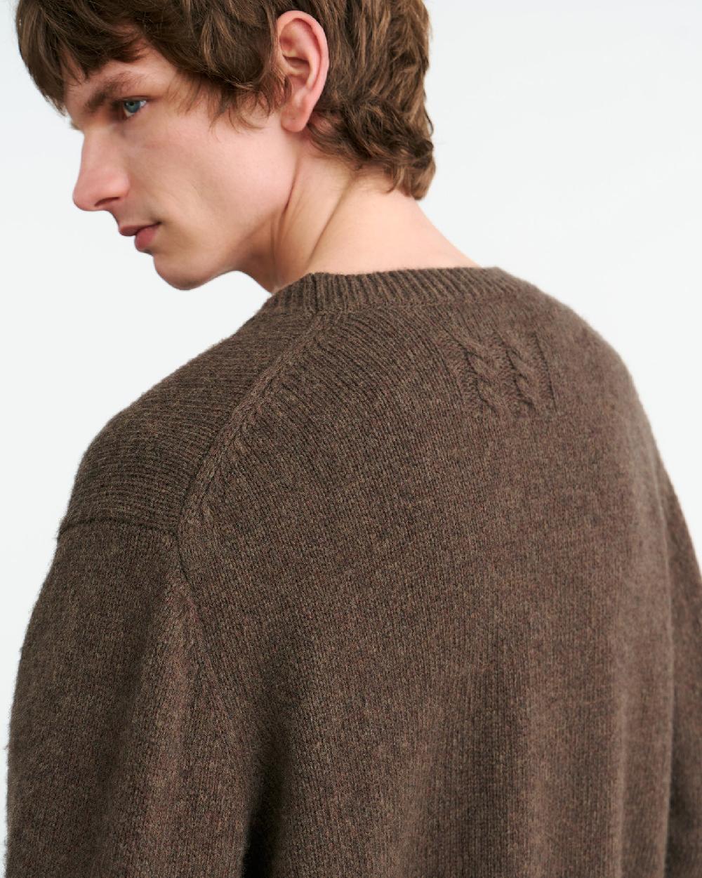 Nili Lotan RAMONE SWEATER OLIVE MELANGE