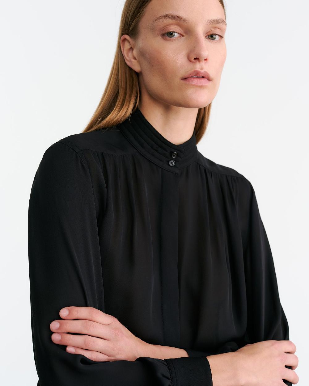 Nili Lotan REVI SILK BLOUSE BLACK
