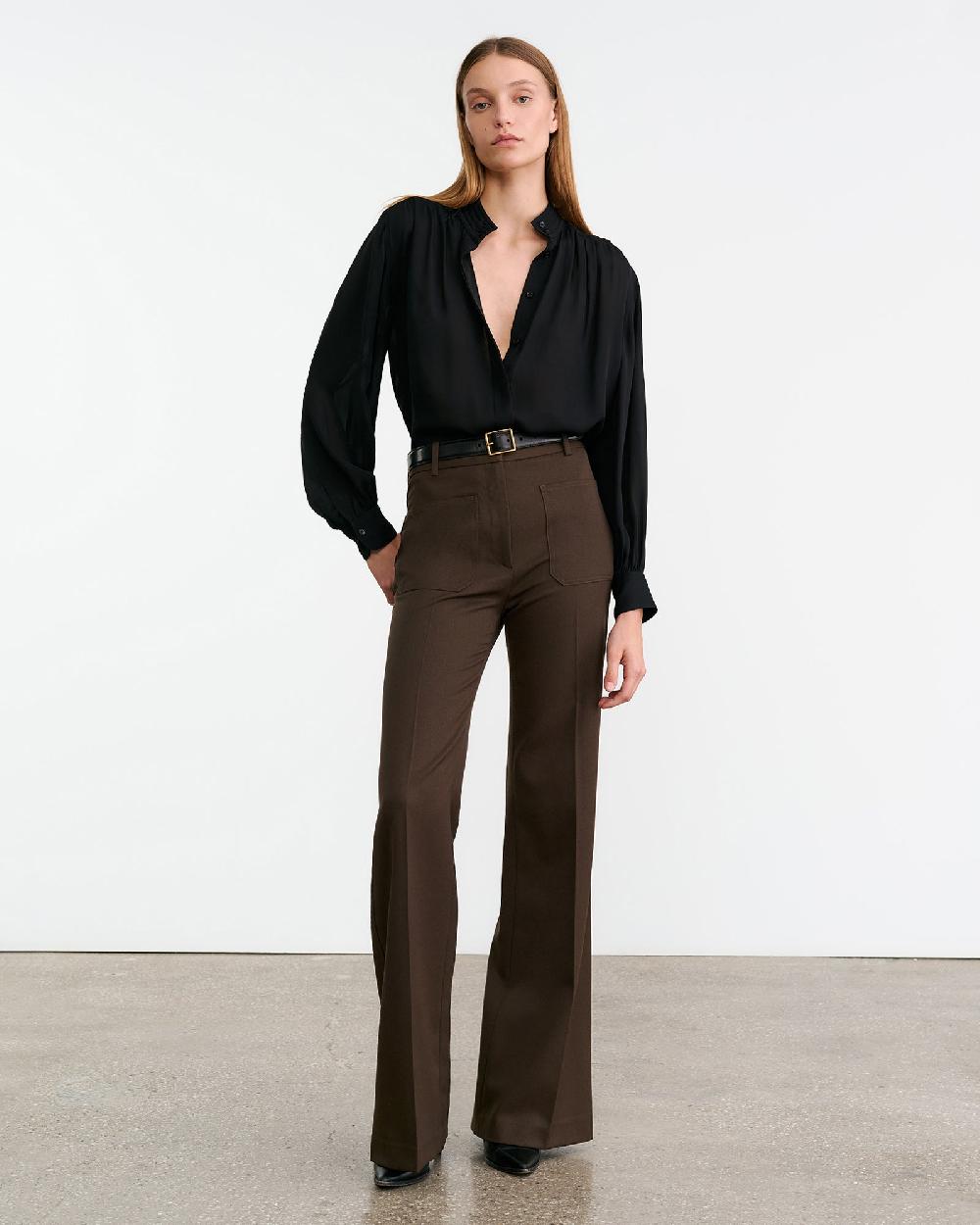 Nili Lotan REVI SILK BLOUSE BLACK