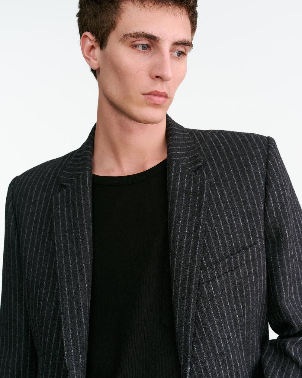 Nili Lotan ROY BLAZER CHARCOAL PINSTRIPE