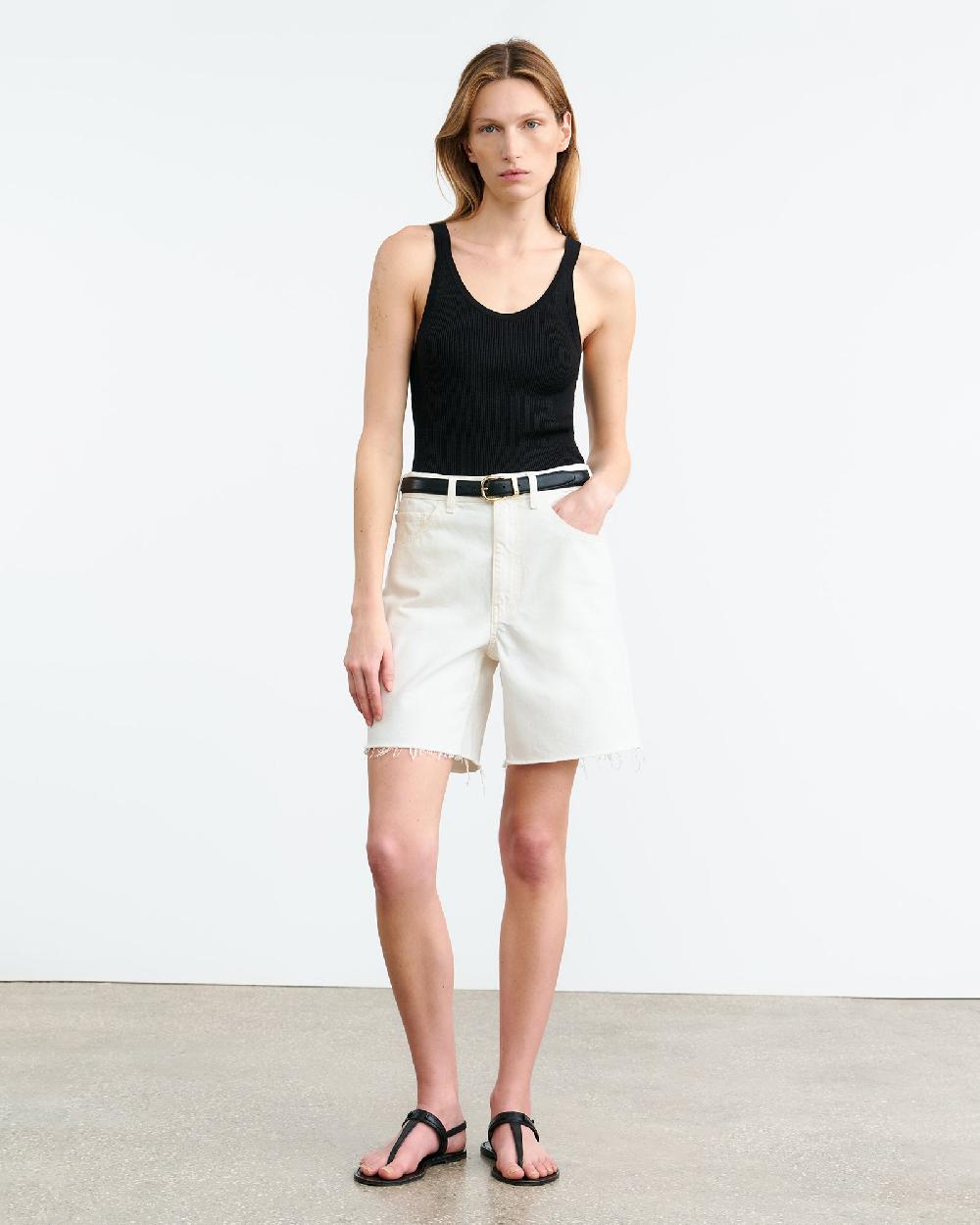 Nili Lotan RUSSEL DENIM SHORT CREAM
