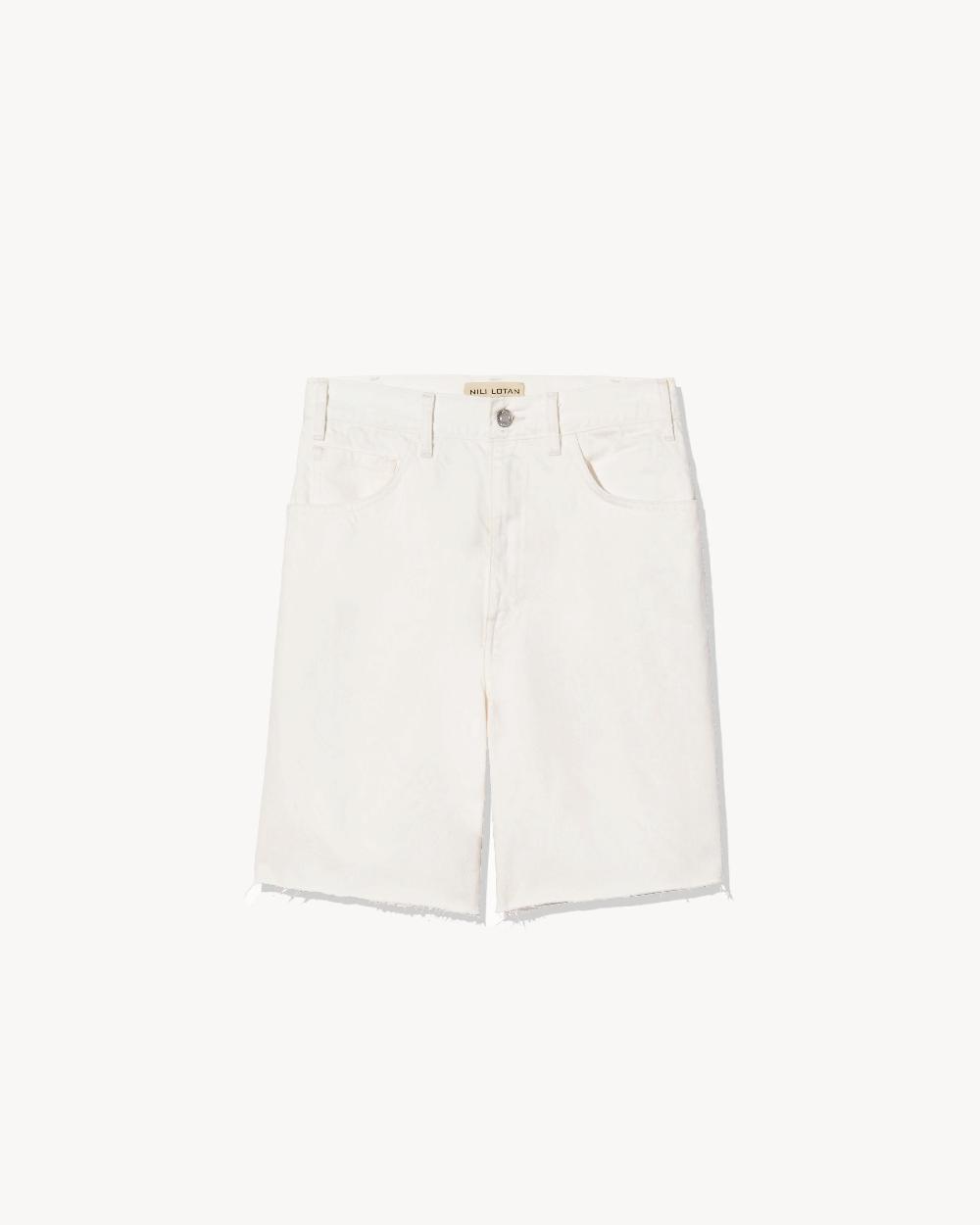 nili lotan RUSSEL DENIM SHORT CREAM