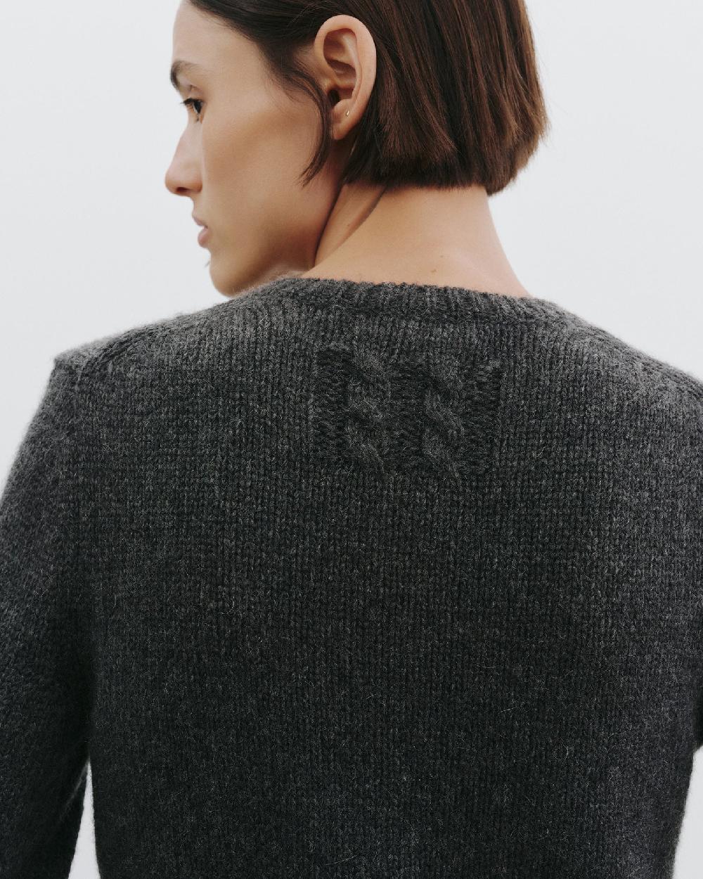 Nili Lotan SASKIA CASHMERE CARDIGAN CHARCOAL