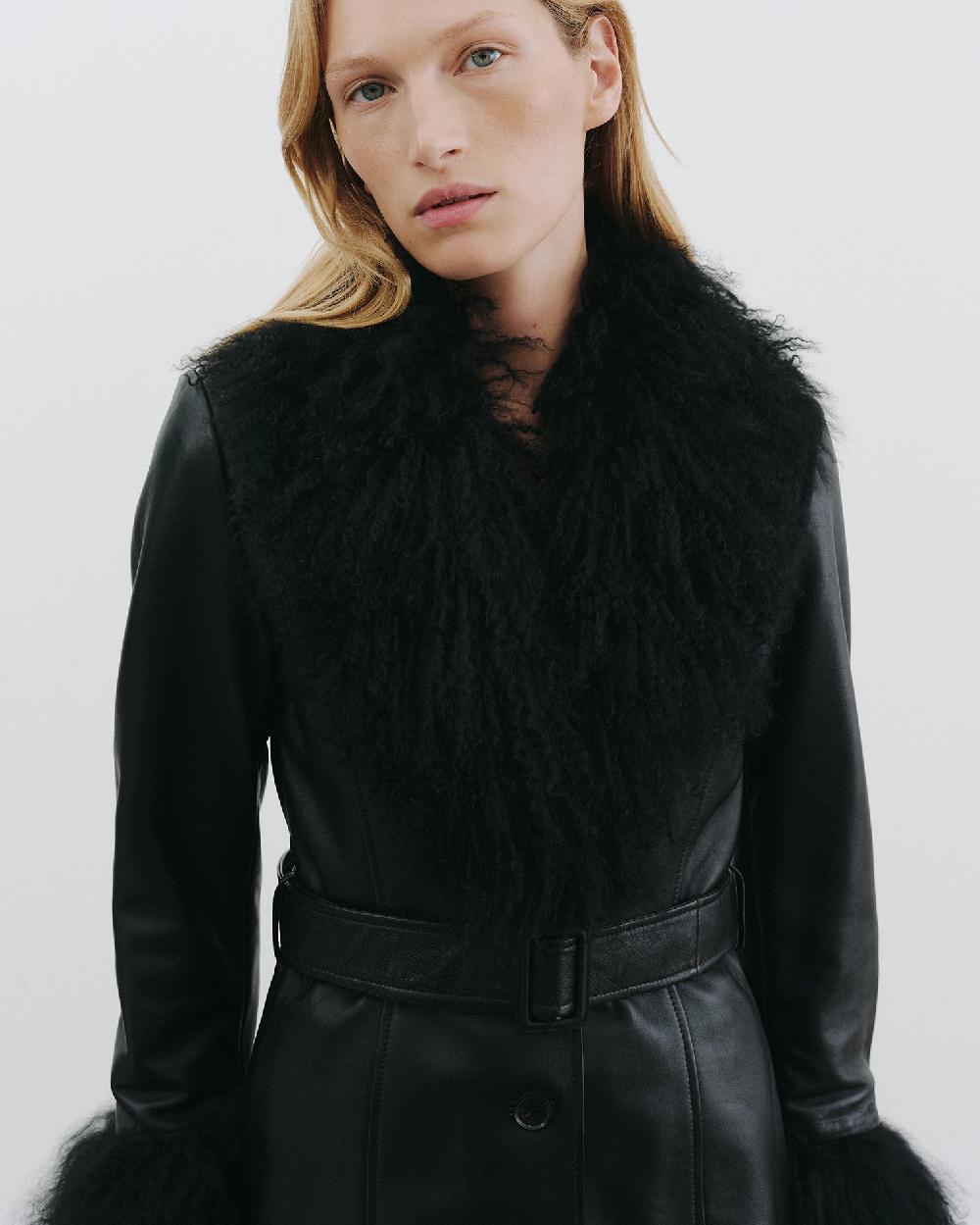 Nili Lotan SEFA LEATHER JACKET BLACK