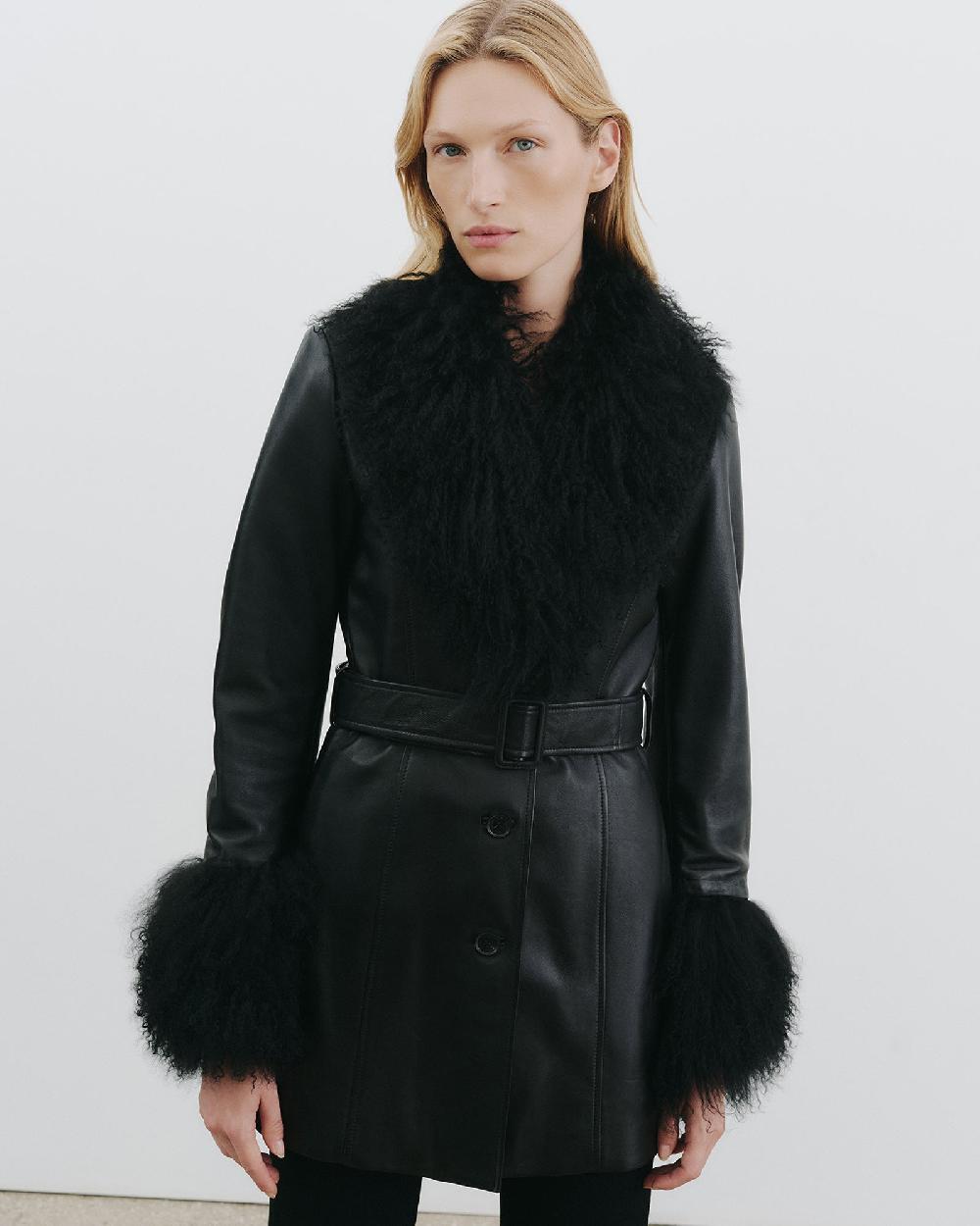Nili Lotan SEFA LEATHER JACKET BLACK