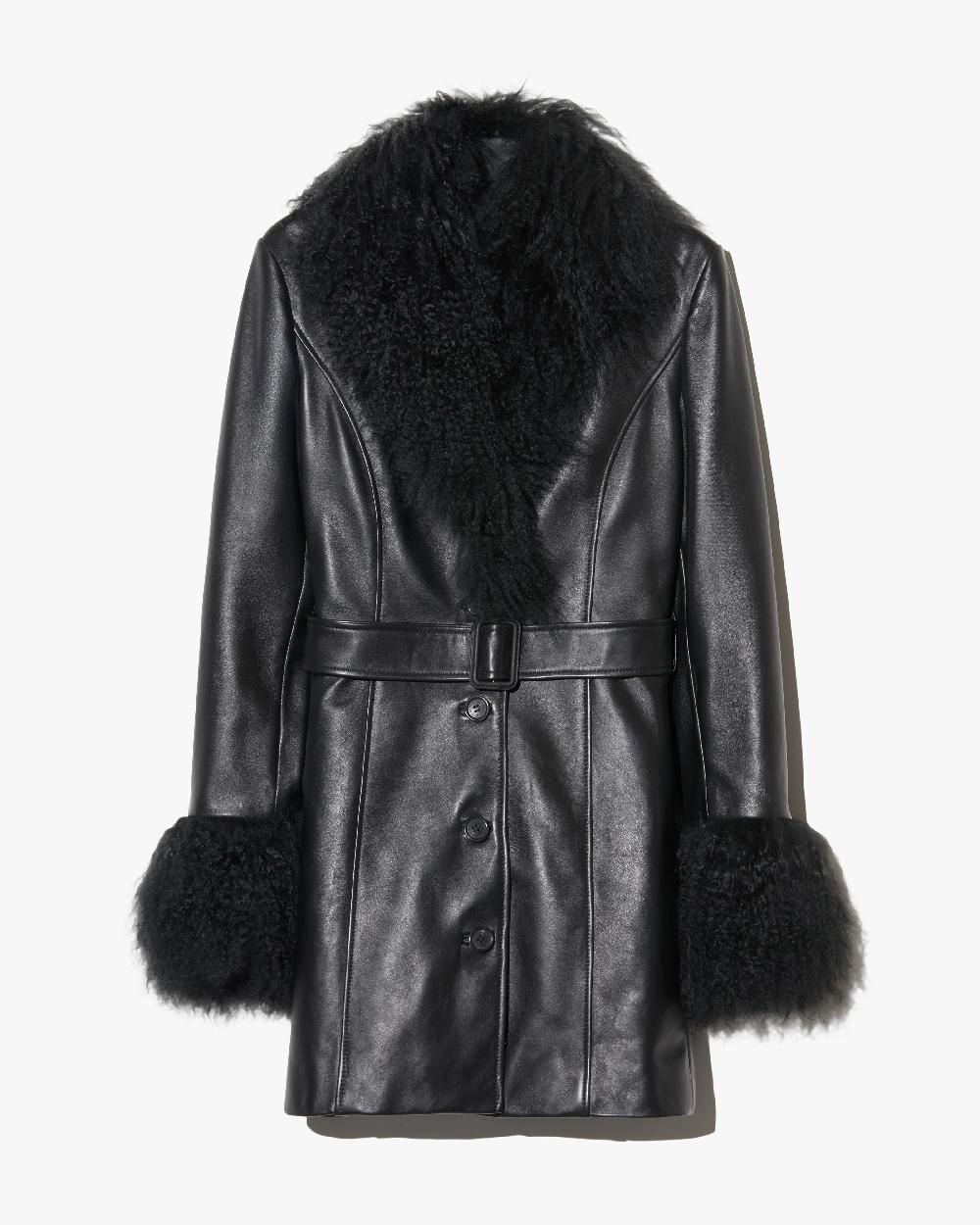 nili lotan SEFA LEATHER JACKET BLACK