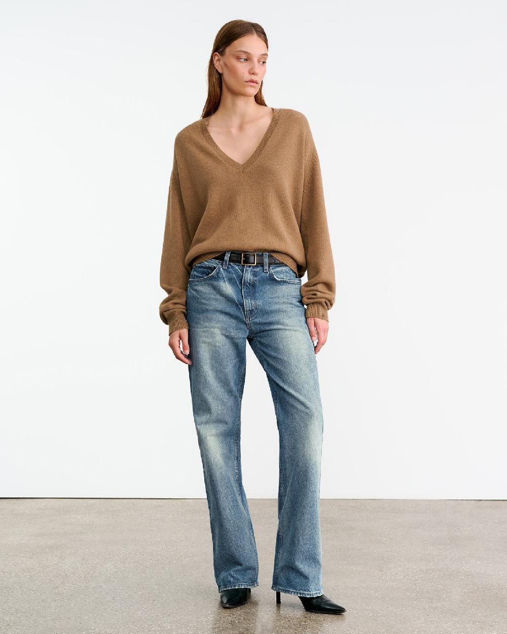 Nili Lotan SHAGAN SWEATER BROWN CAMEL
