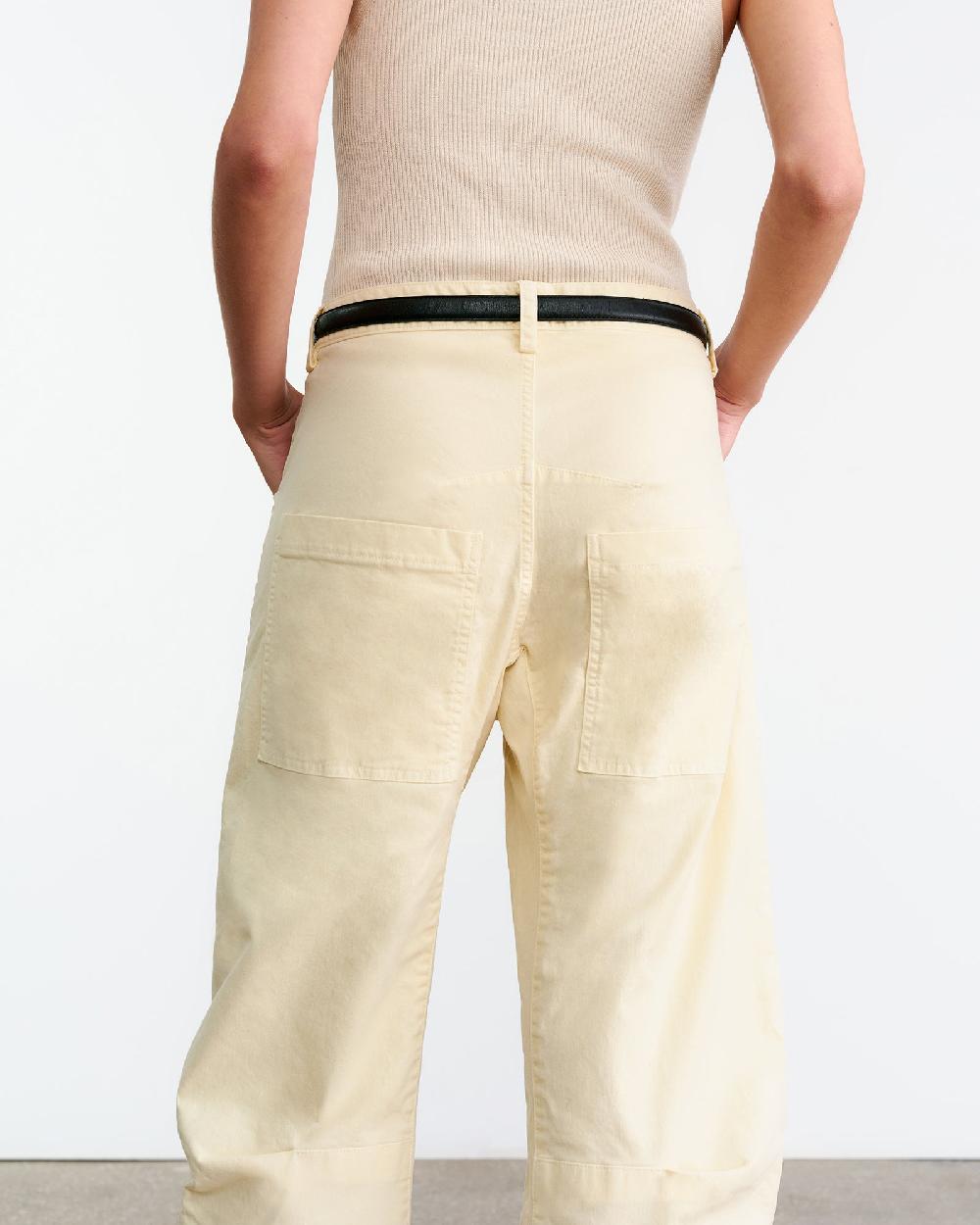 Nili Lotan SHON COTTON PANT BUTTER YELLOW
