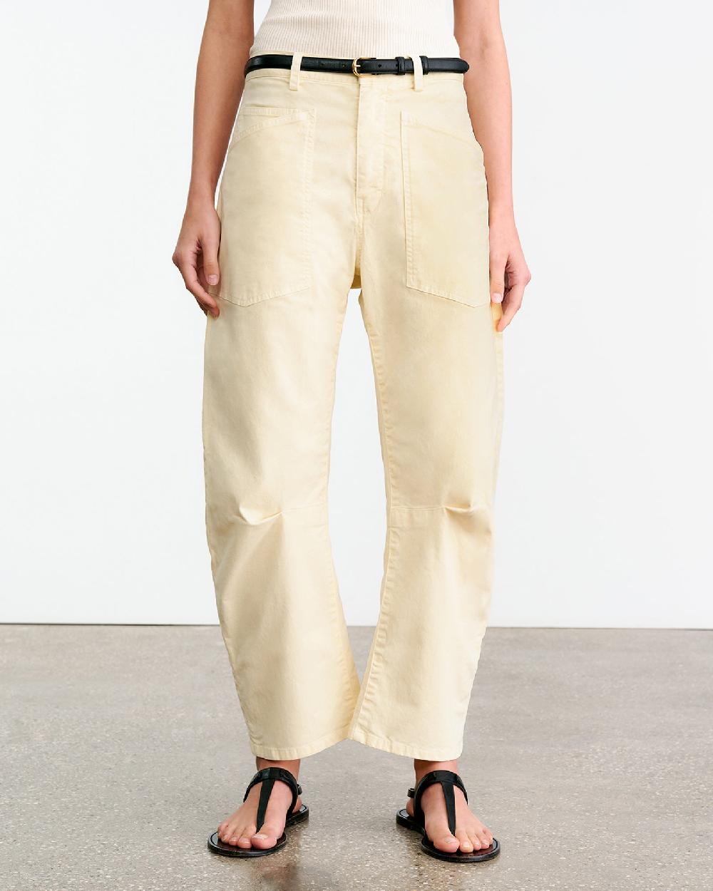 Nili Lotan SHON COTTON PANT BUTTER YELLOW