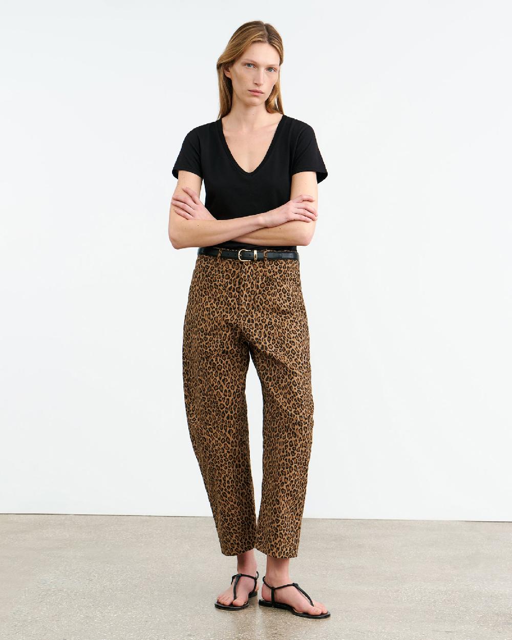 Nili Lotan SHON COTTON PANT LEOPARD PRINT