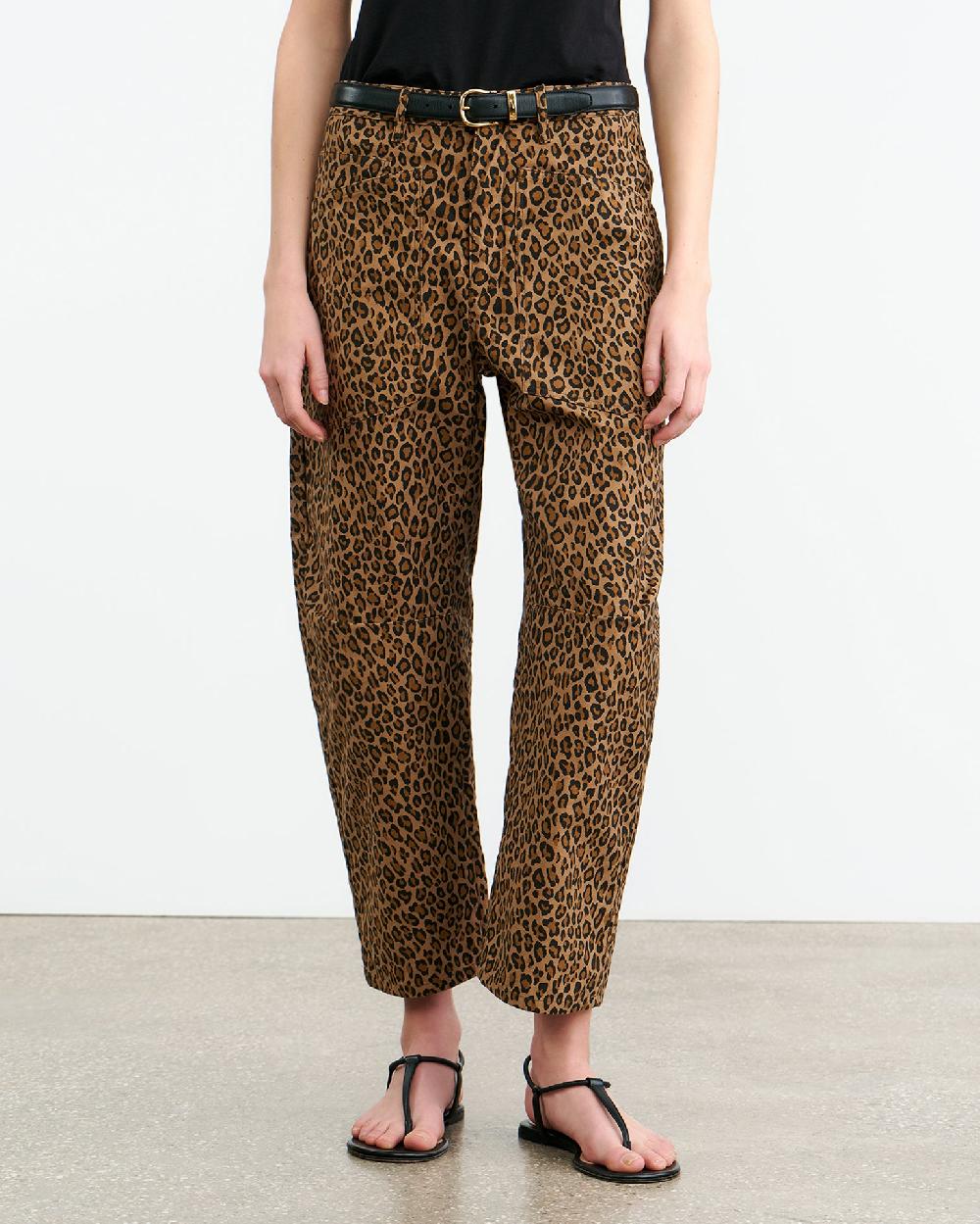 Nili Lotan SHON COTTON PANT LEOPARD PRINT
