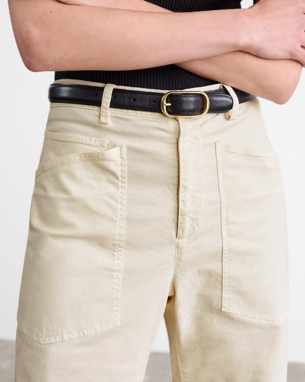 Nili Lotan SHON COTTON PANT MILITARY GREEN