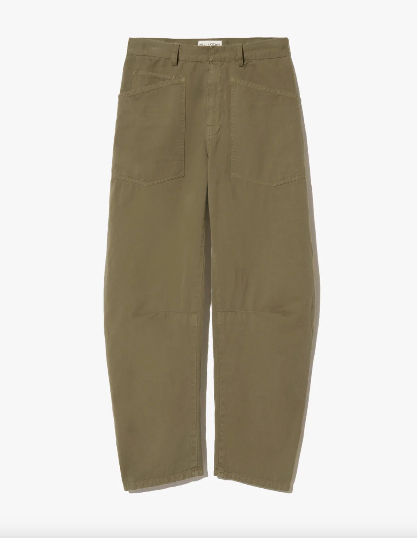 nili lotan SHON LINEN PANT OLIVE GREEN