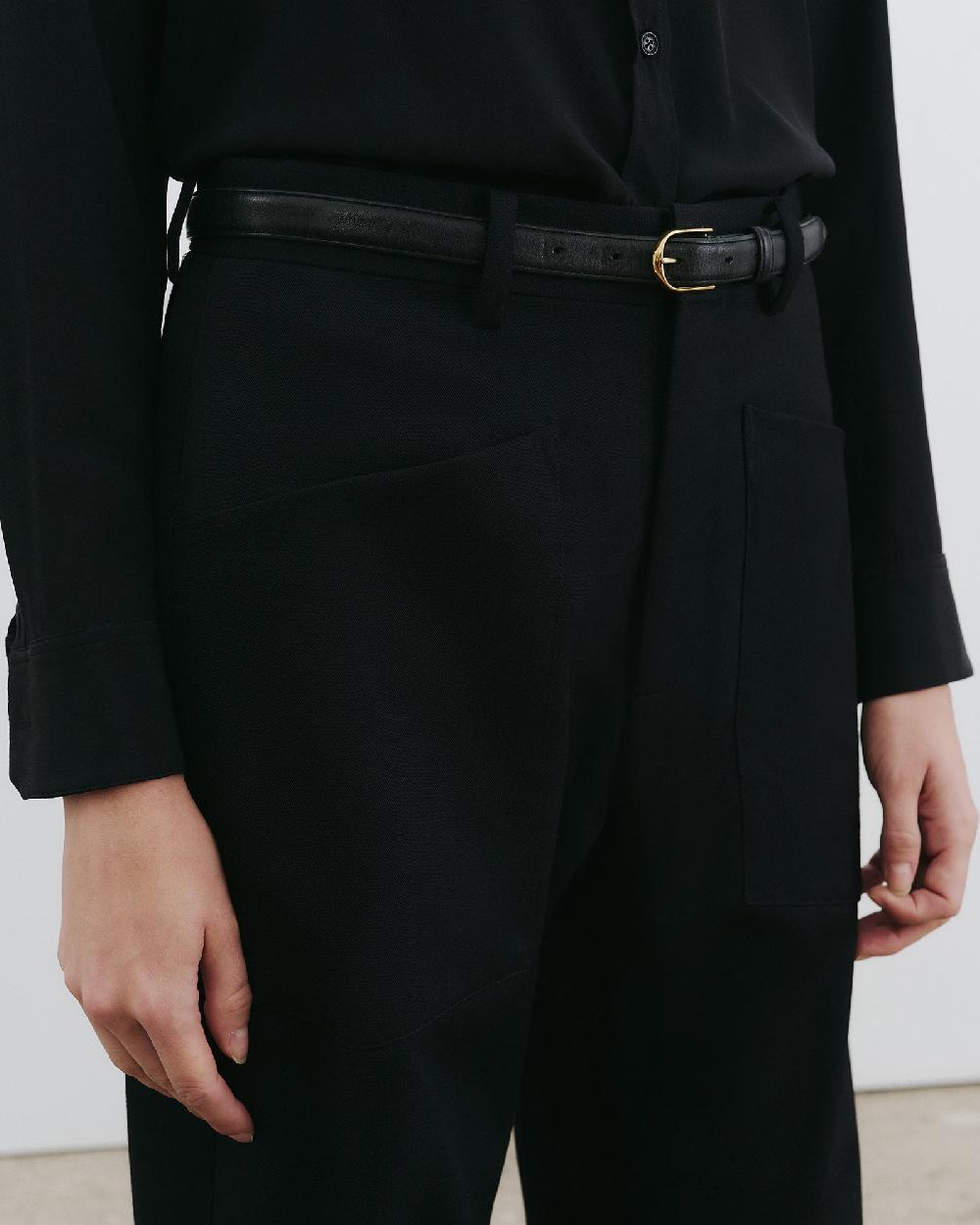 Nili Lotan SHON WOOL PANT BLACK