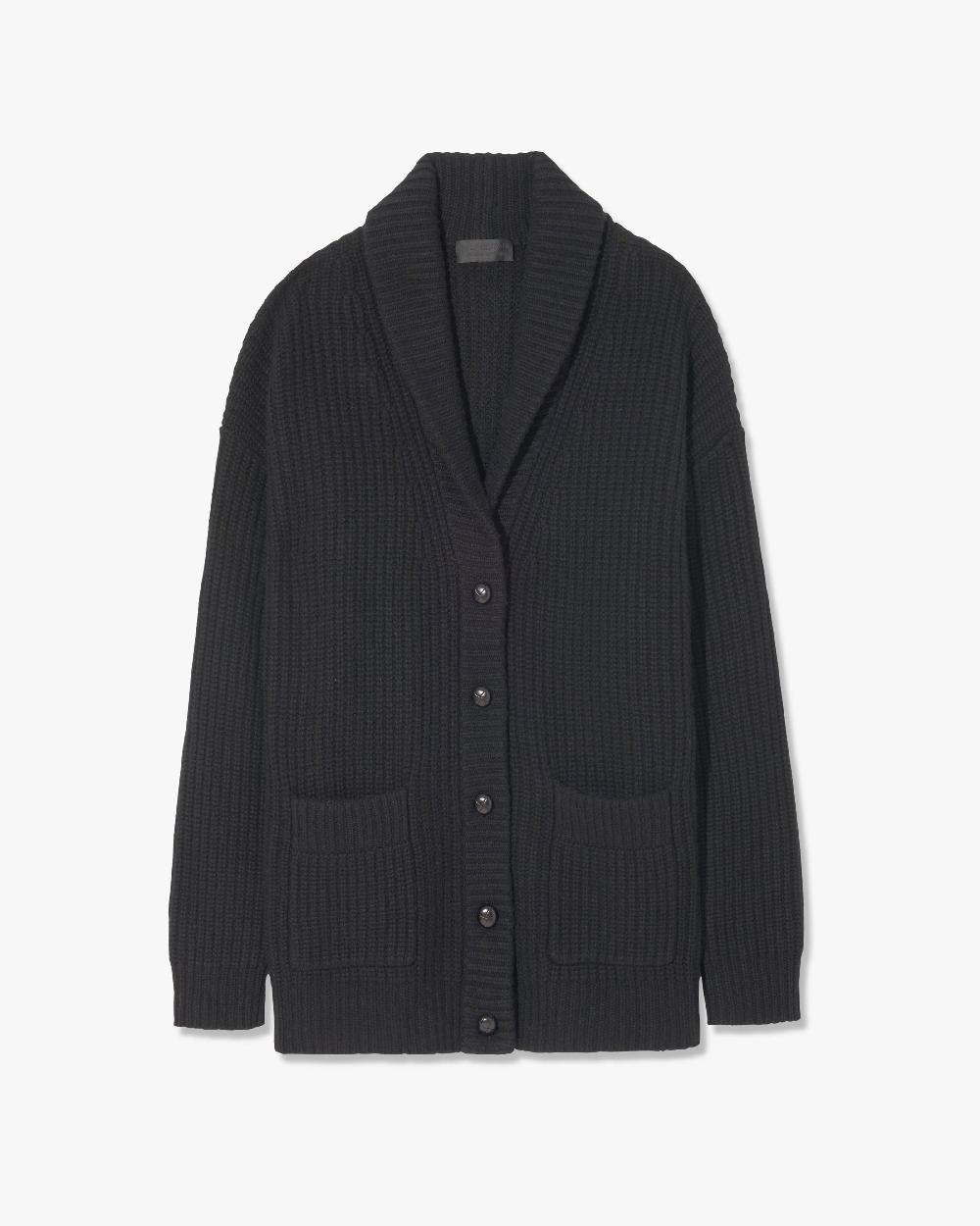 nili lotan SOMAC CASHMERE CARDIGAN BLACK