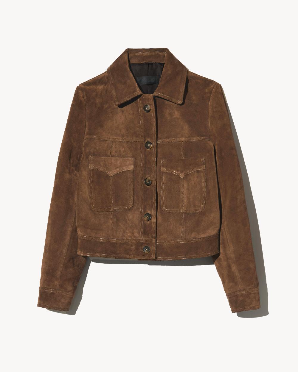 nili lotan SUSANNAH SUEDE JACKET HAZELNUT