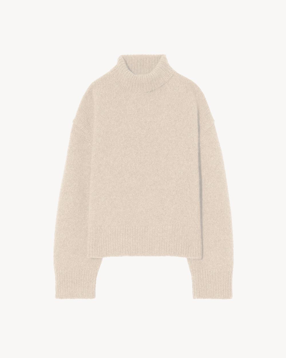 nili lotan TABITHA CASHMERE SWEATER BEIGE MELANGE