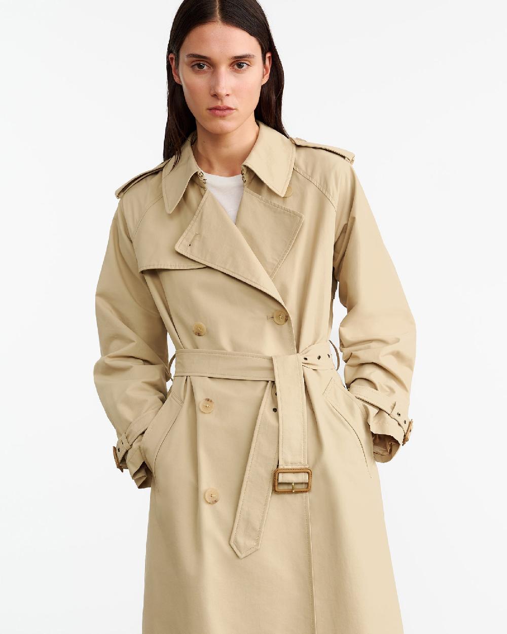 Nili Lotan TANNER TRENCH COAT BLACK