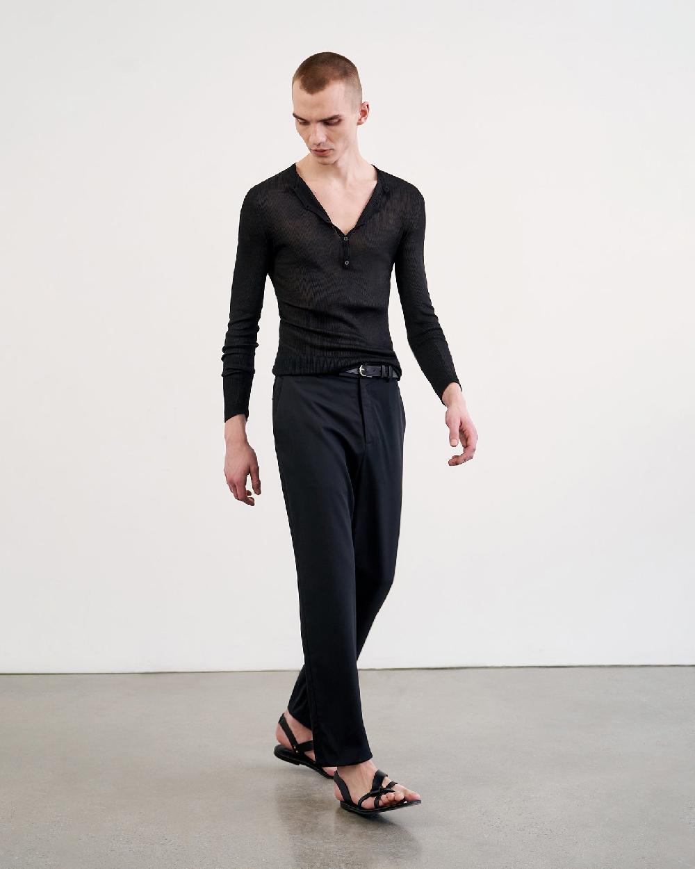Nili Lotan TEL AVIV WOOL PANT BLACK