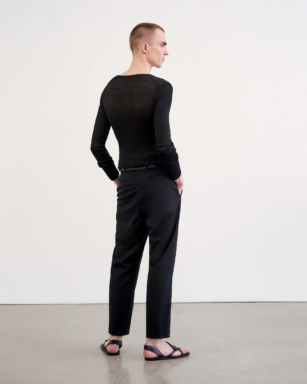 Nili Lotan TEL AVIV WOOL PANT BLACK