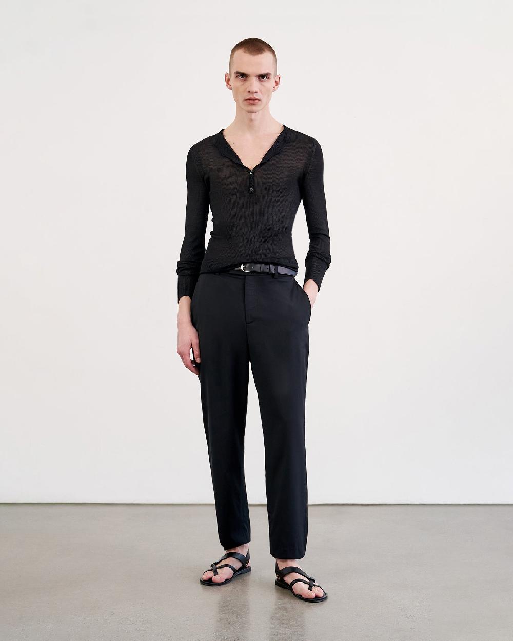 Nili Lotan TEL AVIV WOOL PANT BLACK
