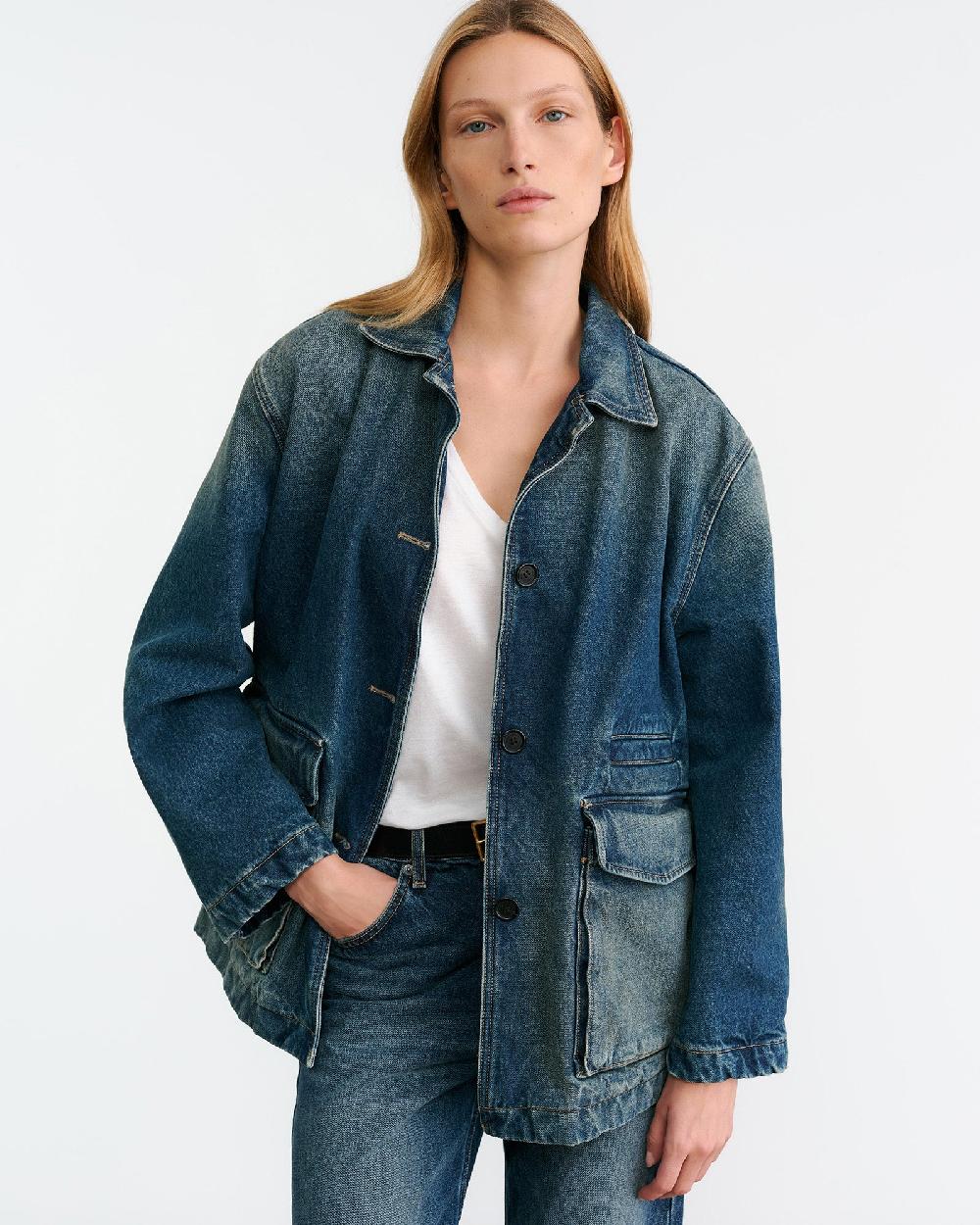 Nili Lotan TEMPERANCE DENIM JACKET SIMON WASH