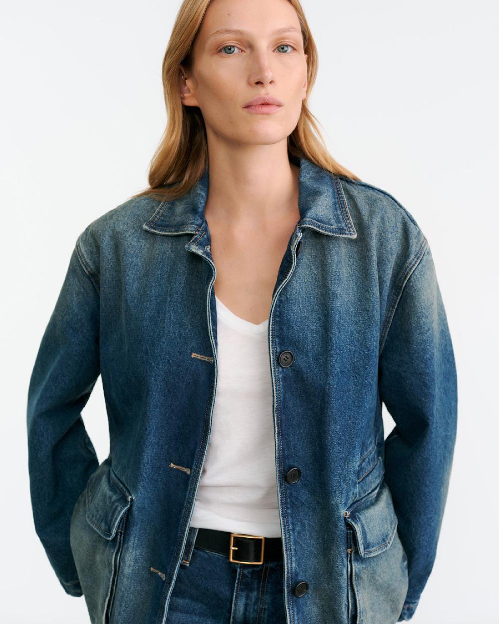 Nili Lotan TEMPERANCE DENIM JACKET SIMON WASH