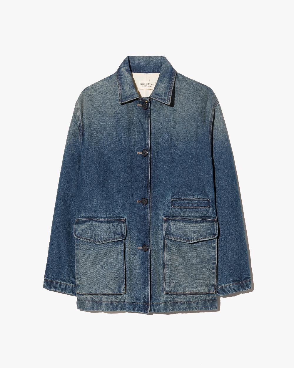 nili lotan TEMPERANCE DENIM JACKET SIMON WASH
