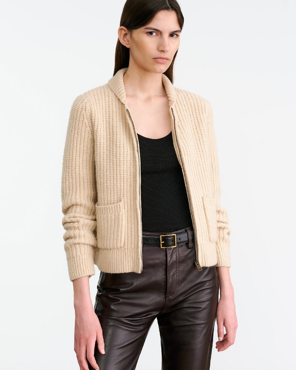 Nili Lotan TESSEN CARDIGAN WHEAT