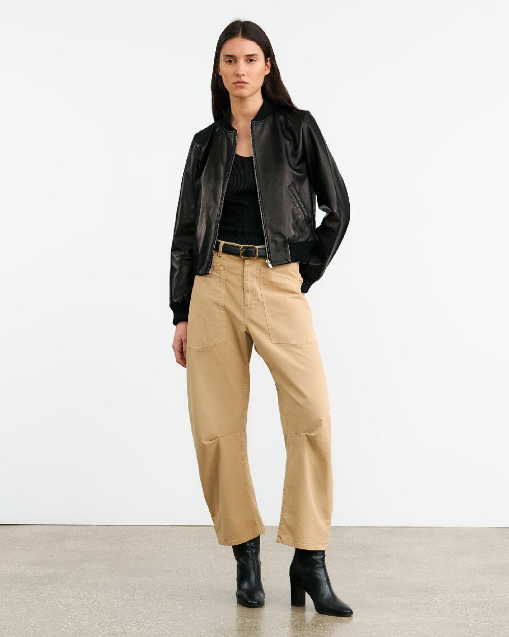 Nili Lotan THORENS LEATHER BOMBER BLACK