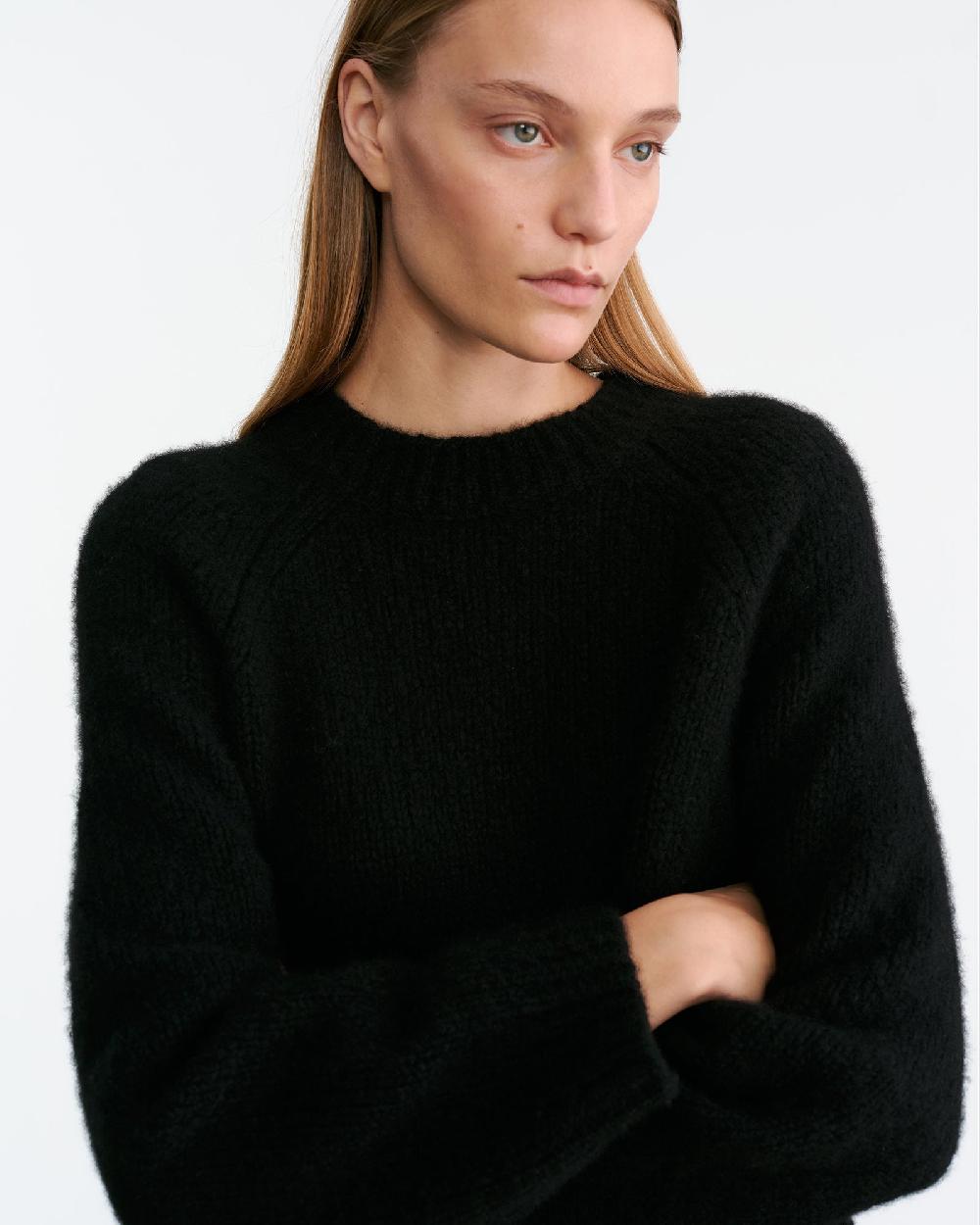 Nili Lotan TOMASO CASHMERE SWEATER BURGUNDY
