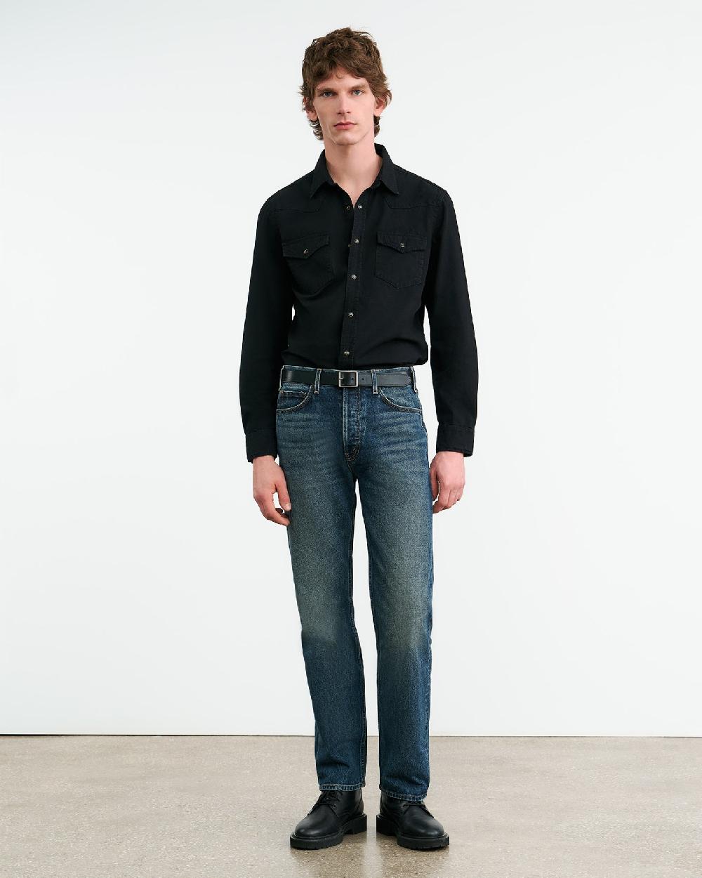 Nili Lotan TRAVIS DENIM SHIRT BLACK