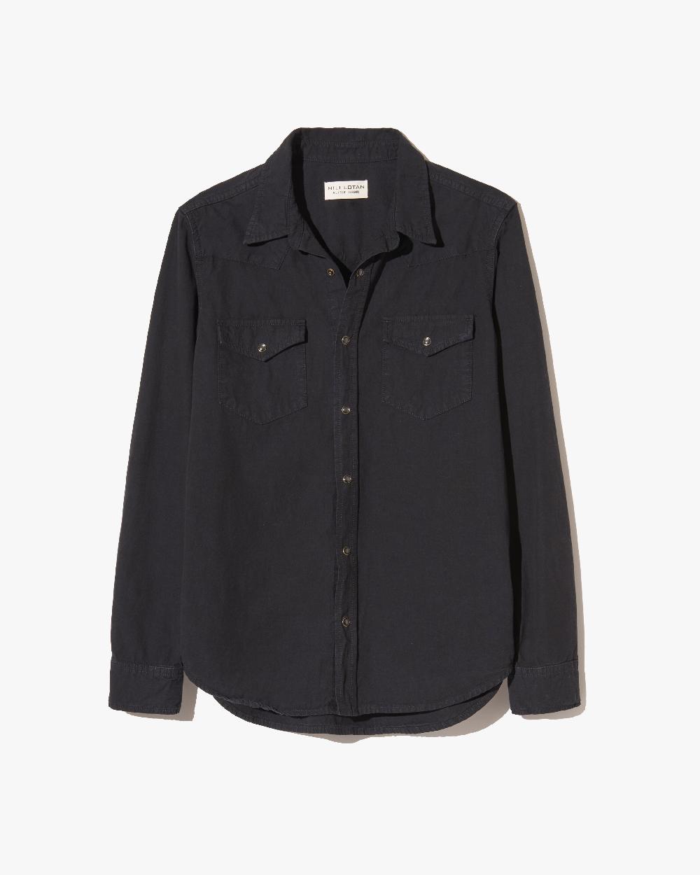 nili lotan TRAVIS DENIM SHIRT BLACK