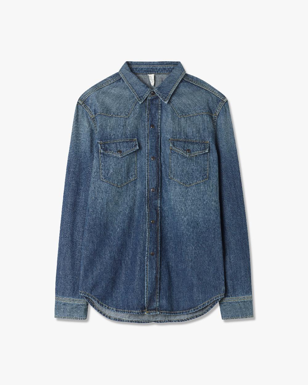 nili lotan TRAVIS DENIM SHIRT CLASSIC WASH