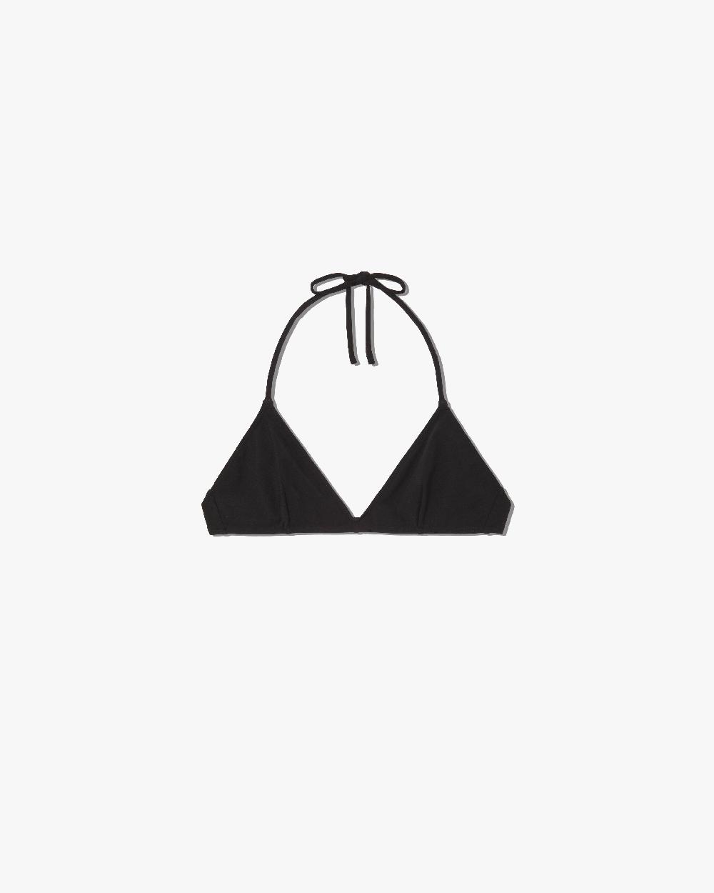 nili lotan TRIANGLE BIKINI TOP BLACK