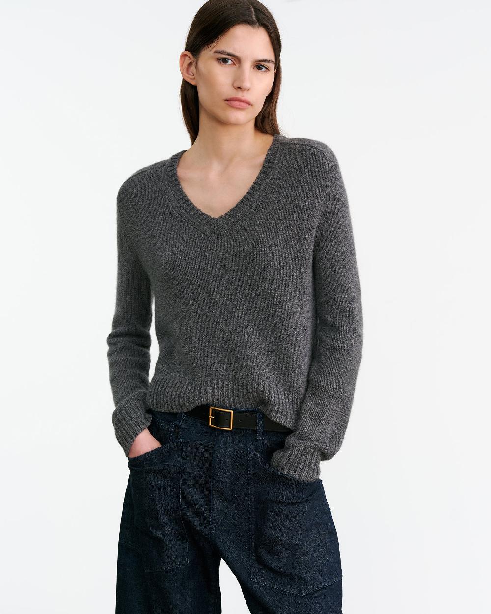 Nili Lotan VICKI SWEATER DARK CHARCOAL MELANGE