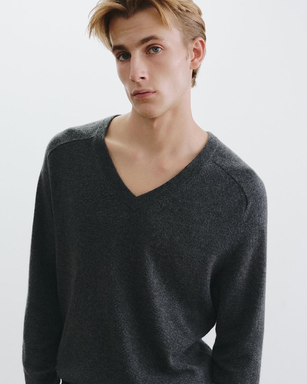 Nili Lotan VINEDA CASHMERE SWEATER CHARCOAL