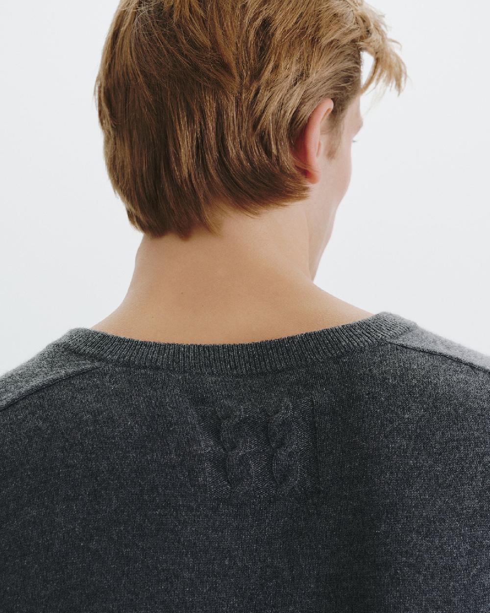 Nili Lotan VINEDA CASHMERE SWEATER CHARCOAL