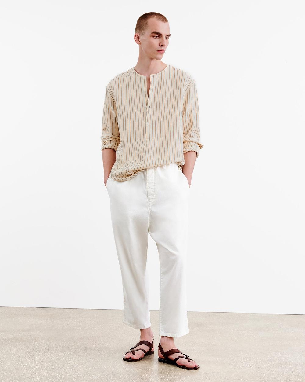 Nili Lotan WALKER COTTON PANT WHITE