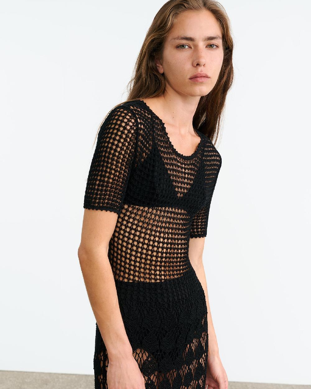 Nili Lotan YOKO KNIT DRESS IVORY