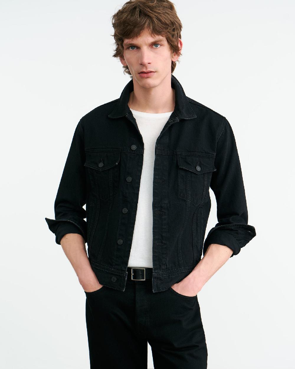Nili Lotan ZANE DENIM JACKET JET BLACK