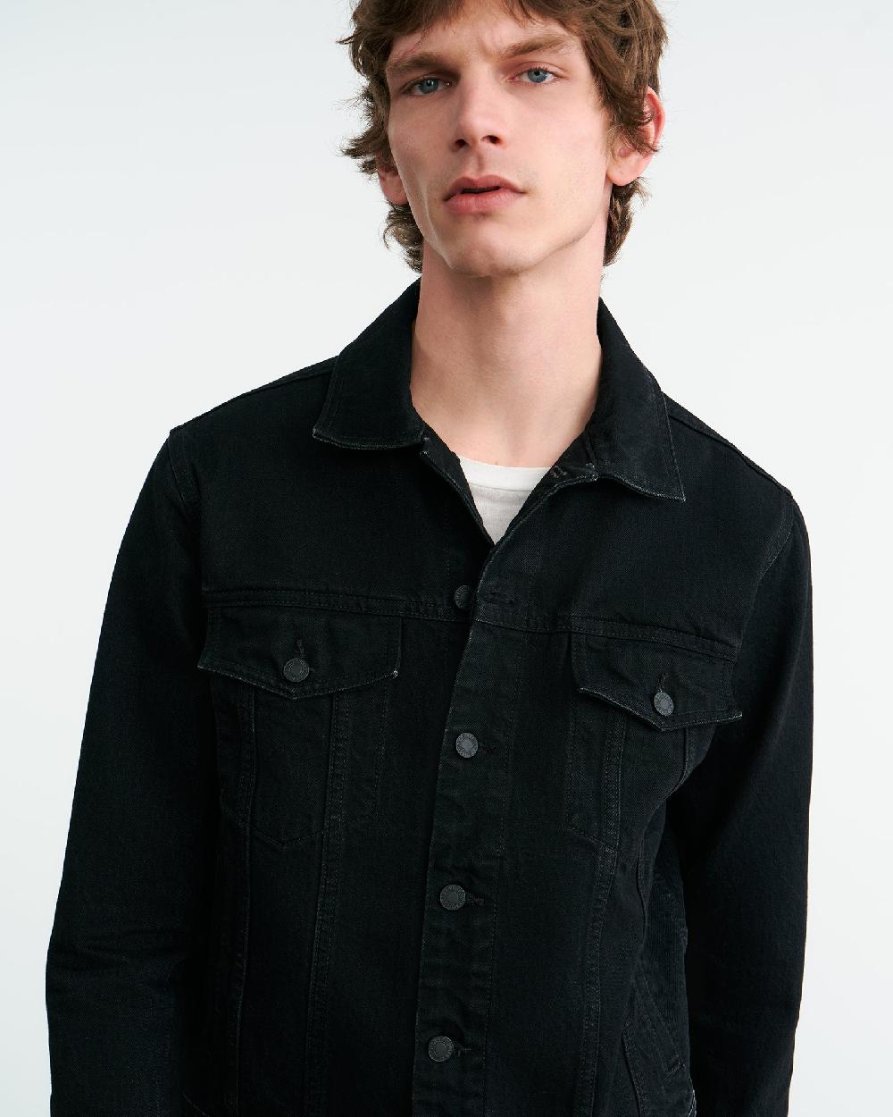 Nili Lotan ZANE DENIM JACKET JET BLACK